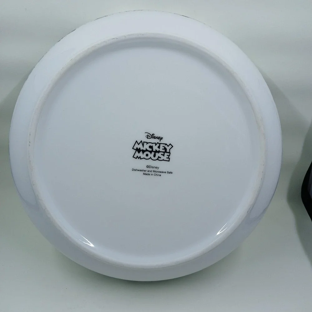 Disney Donald Duck Pasta‎ Bowl White Ceramic Sketch Grid Design Animator Notes